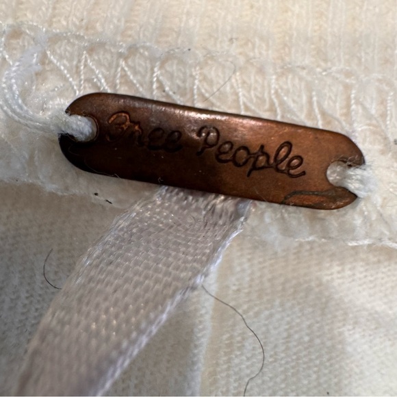 Free People Our Song Henley Women’s Top Lace Long Sleeve Buttons Sz M Ivory - Picture 6 of 11